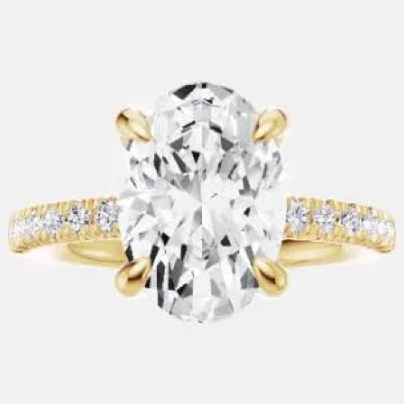 18k 3ct Oval Cut Ring - Picture 3 of 15
